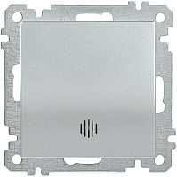 Выключатель 1-клавишный с индикацией ВС10-1-1-Б 10А BOLERO серебряный | код EVB11-K23-10 | IEK